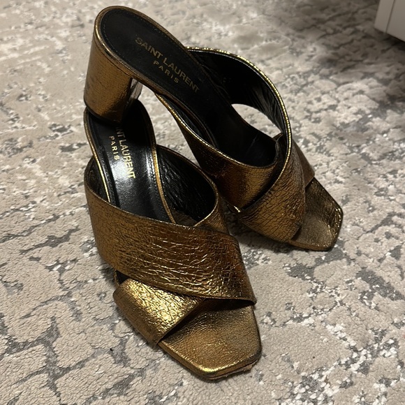 Saint Laurent Metallic Slide - Picture 1 of 7
